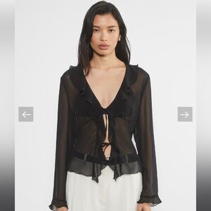 Wilfred Black Sheer Blouse